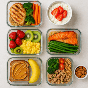 High-protein and nutrient-rich meals for a 3000 Calorie Diet Plan including lean meats, vegetables, and whole grains